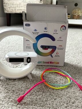 RGB G63 Sunrise Simulation Sound Machine Night Light - Phone Charger Station